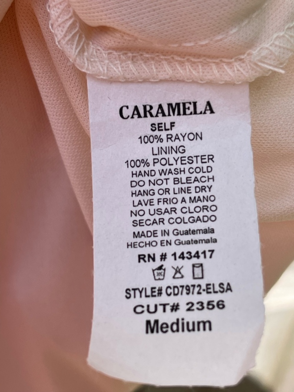 Caramela Cream Dress with Red-Orange Floral Accent NWT Sz M - Picture 9 of 13
